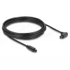 Delock TOSLINK optiskais audio kabelis 5m, 90° leņķa savienotāji, 4mm, melns