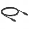 Delock TOSLINK optiskais audio kabelis, vīrietis-vīrietis, 4 mm, 2 m, melns