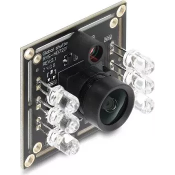 Delock USB 2.0 kameras modulis ar globālo aizvaru, melnbalts, 0,92 MP, 65°, 6 IR LED, fiksēts fokuss 96412