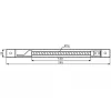 DELTA ATLO-KPS-21X262/SHEEL-S Iegremdēts kabeļu pārsegs, melns, 262mm