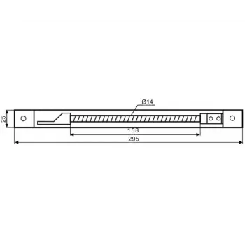 DELTA ATLO-KPS-21X262/SHEEL-S Iegremdēts kabeļu pārsegs, melns, 262mm