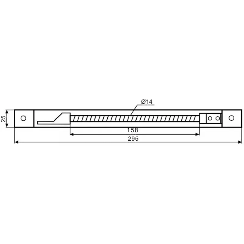 DELTA ATLO-KPS-21X262/SHEEL-S Iegremdēts kabeļu pārsegs, melns, 262mm