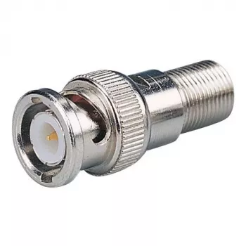 DELTA BNC uz F-Type adapteris, F tipa ligzda uz BNC spraudni, 75 omi, niķelēts misiņš