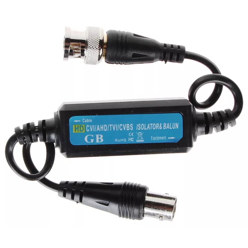 DELTA D-SEP/HD video zemējuma cilpas izolators AHD/HD-CVI/HD-TVI/CVBS, BNC, 75 omi, 4K