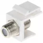 DELTA FX-F1 šķiedru optikas keystone modulis, SC Simplekss/LC Duplex adapteris, balts