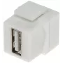 DELTA FX-USB/C USB-C sieviešu uz USB-C sieviešu Keystone Jack adapteris, USB 3.1 Gen 2 10Gbps, 100W PD, DisplayPort Alt Mode, melns