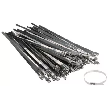 DELTA MONTAGE SSCT-150X4.6 Nerūsējošā tērauda kabeļu saite 150 x 4.6 mm, 100 gab. iepakojumā