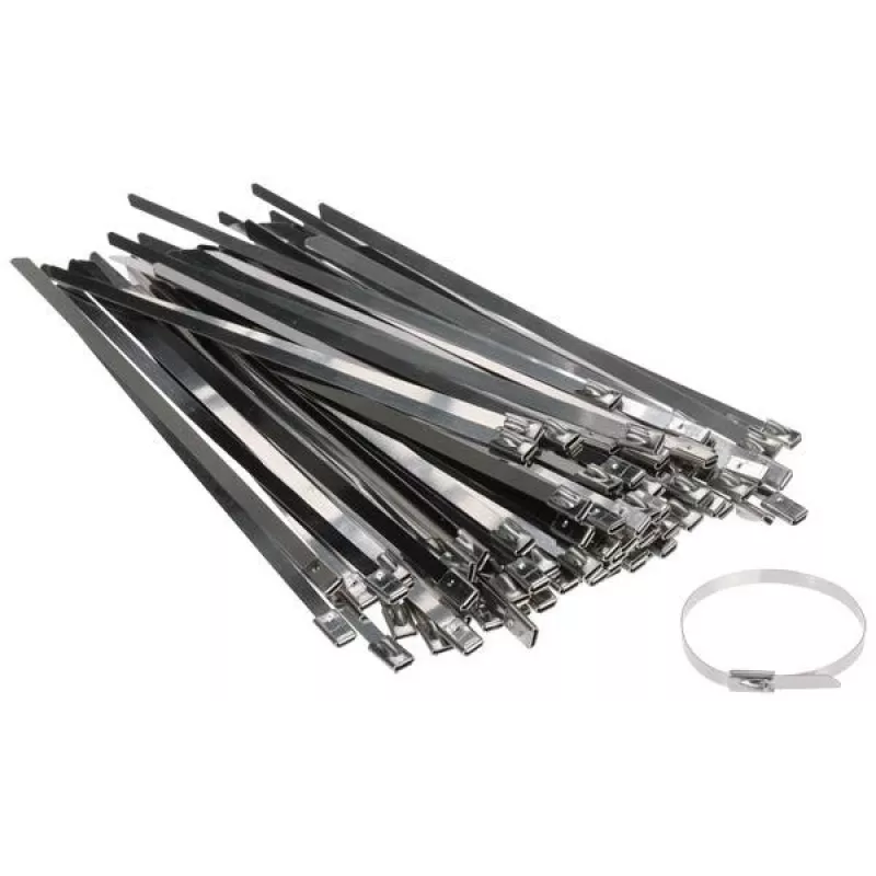 DELTA MONTAGE SSCT-150X4.6 Nerūsējošā tērauda kabeļu saite 150 x 4.6 mm, 100 gab. iepakojumā
