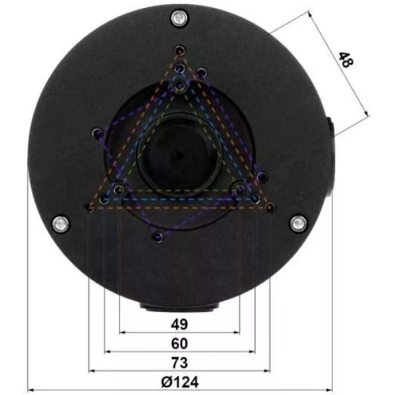 DELTA STG-PFA130-E savienojumu kārba Dahua kupola kamerām, sienas/griestu stiprinājums, alumīnijs, melna STG-PFA130-E(BLACK)