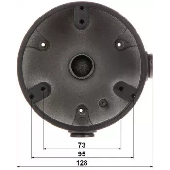 DELTA STG-PFA137 Melns stabu montāžas kronšteins Dahua kupolveida kamerām (80-150 mm stabi, alumīnijs)