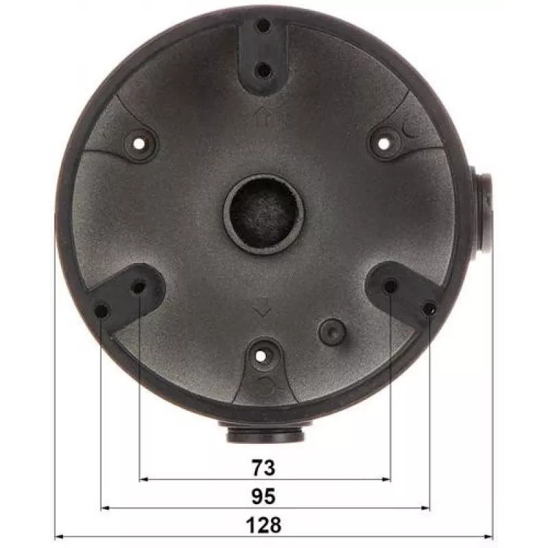 DELTA STG-PFA137 Melns stabu montāžas kronšteins Dahua kupolveida kamerām (80-150 mm stabi, alumīnijs)