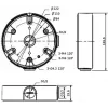 DELTA STG-PFA137 Melns stabu montāžas kronšteins Dahua kupolveida kamerām (80-150 mm stabi, alumīnijs)