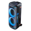 Denver BPS-470 Bluetooth Party Speaker ar Karaoke, 2000W PMPO, 20W RMS, LED gaismas, FM radio, TWS, Mikrofons iekļauts, Melns