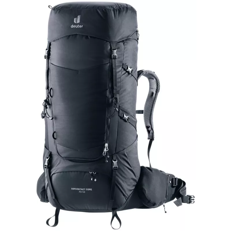 Deuter Aircontact Core 70+10 Trekking Mugursoma - Melna