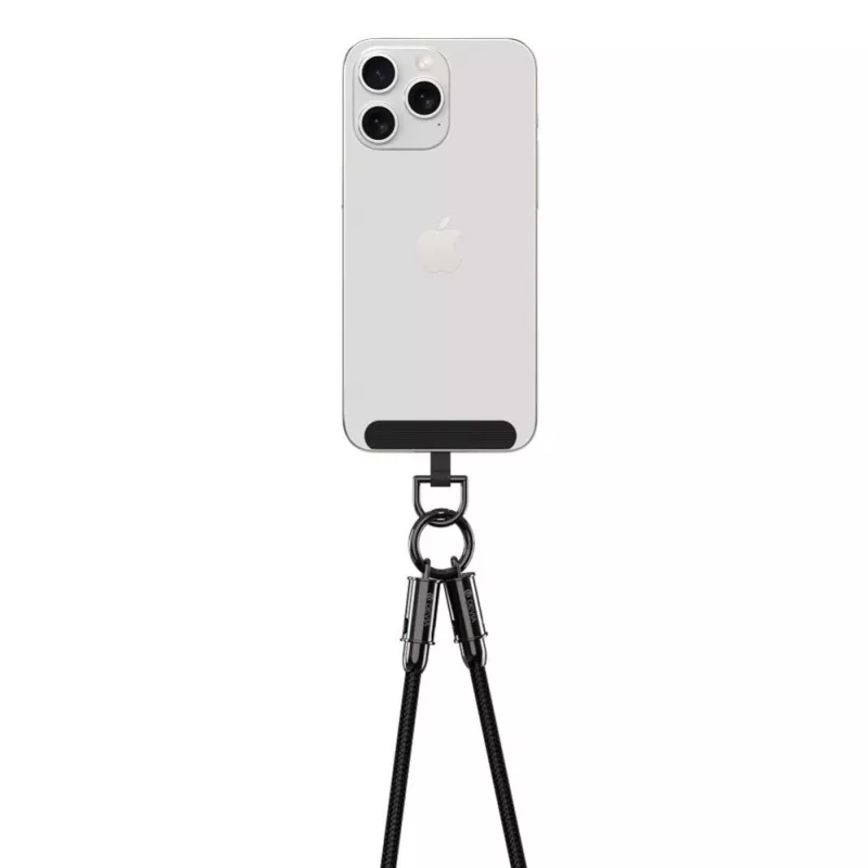 Devia 2-in-1 USB-C uz Lightning kabelis ar siksniņu 1.2m 27W Melns