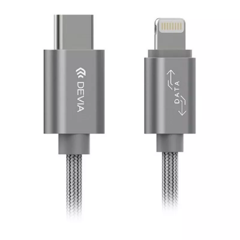 Devia Gracious USB-C to Lightning kabelis 1m Pelēks