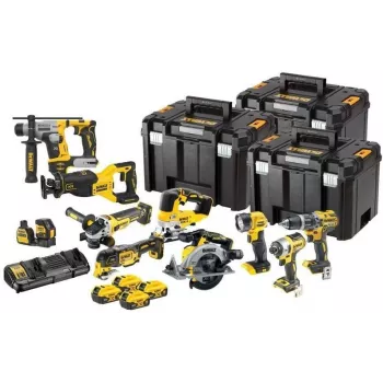 DEWALT 18V XR Kombinētais komplekts 10 gab. - 4x5Ah