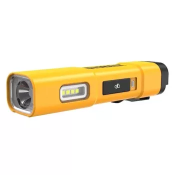 DEWALT BD-DCL183 LED lukturis 1300 lūmeni, IPX4 izturīgs pret šļakatām, aviācijas klases alumīnijs, melns