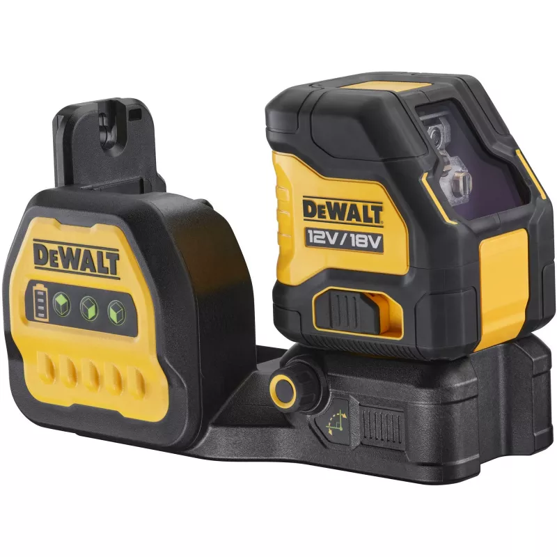 DEWALT Cross Line Laser DCE088NG18, 12/18V (Melns/Dzeltens, Bez Akumulatora un Lādētāja, Zaļas Lāzera Līnijas, T STAK Kaste)