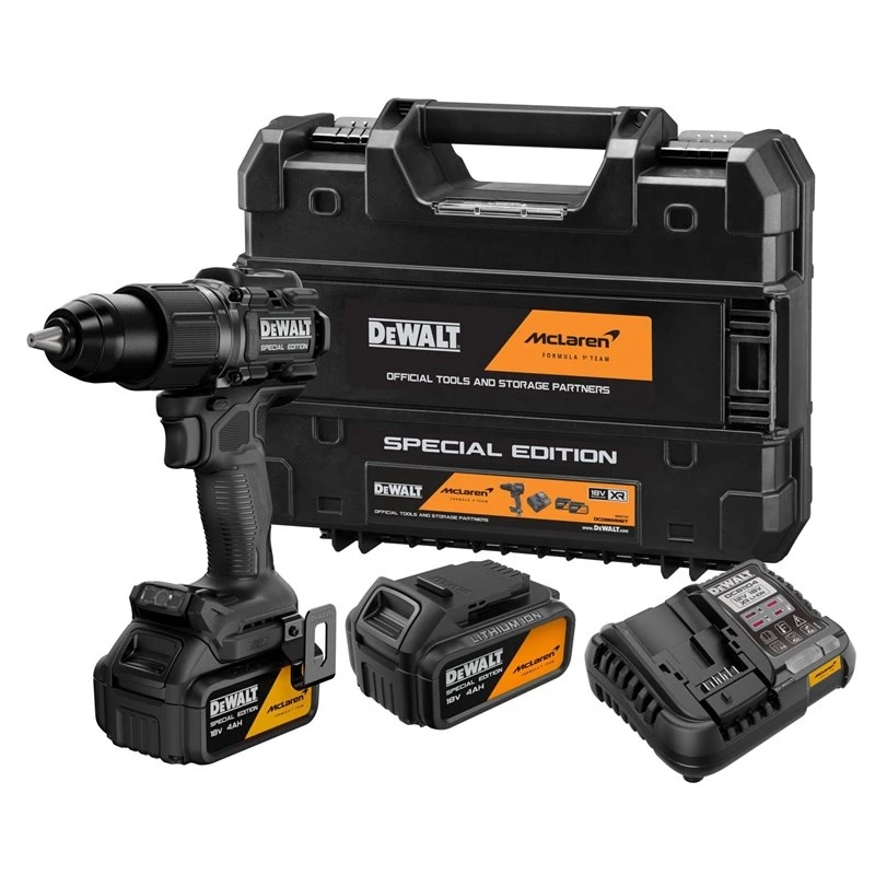 DEWALT DCD86MM2T-QW 18V XR bezsuku āmura urbjskrūvgriezis ar 2x4Ah baterijām