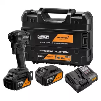 DEWALT DCF86MM2T-QW 18V XR bezsuku triecienskrūvgriežu komplekts ar 2x4.0Ah akumulatoriem, lādētāju un TSTAK kasti