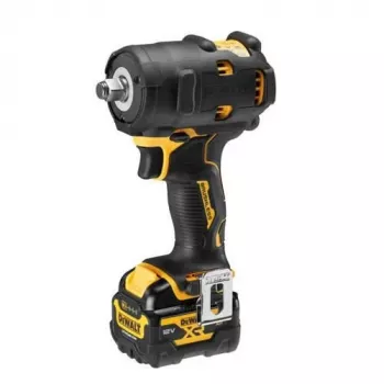 DEWALT DCF901P1G-QW 12V XR Bezsuku Bezvadu Triecienuzgriežņu Atslēga 1/2 inch Kvadrātveida Piedziņa 340 Nm 2850 RPM 1x3.0Ah Li-ion Lādētājs Futrālis Melns/Dzeltens