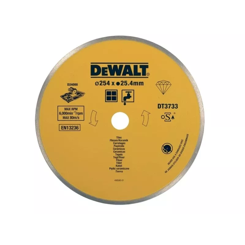 DEWALT Dimanta disks keramikas flīzēm 250x25.4mm DT3733