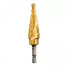 DEWALT DT5027-QZ HSS pakāpju urbis 4-12 mm, 9 pakāpieni, TiN pārklājums, sešstūra kāts