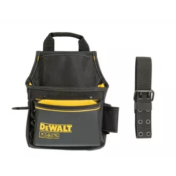 DEWALT DWST40101-1 Izturīga brezenta instrumentu uzglabāšanas soma, melna/dzeltena, ūdensizturīga, plata atvēruma, pastiprināta pamatne