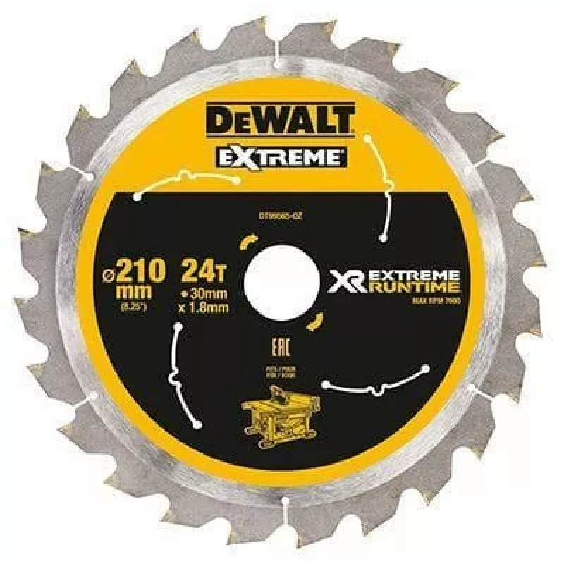 DEWALT Xtreme Runtime 210mm x 30mm 36T ripzāģa disks