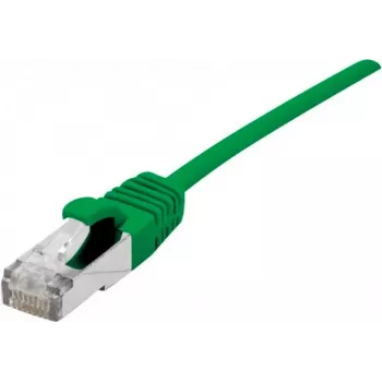 Dexlan Cat. 6A S/FTP (PiMF) īpaši plāns halogēnu nesaturošs savienojuma kabelis ar fiksatora aizsardzību, zaļš, 10,0 m 858720
