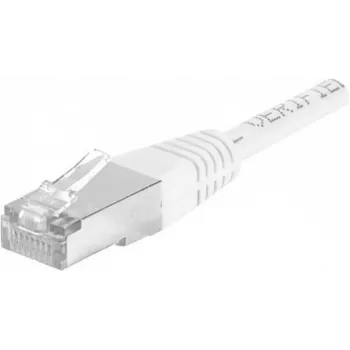 DEXLAN Cat6a SFTP tīkla kabelis RJ45 uz RJ45 5m balts lietais 10Gbps 858365