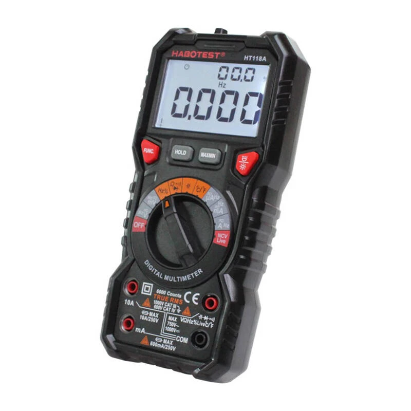 Digitālais multimetrs ar lukturīti Habotest HT118A, True RMS, NCV