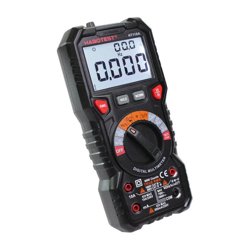 Digitālais multimetrs ar lukturīti Habotest HT118A, True RMS, NCV