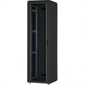 DIGITUS 42HE Unique Network Cabinet 600x600mm Glass Door Black