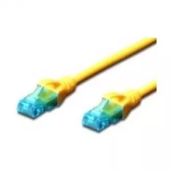DIGITUS Cat 5e UTP tīkla savienojuma kabelis RJ-45 tēviņš uz tēviņu, 25 cm, dzeltens DK-1512-0025/Y
