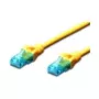 DIGITUS Cat 5e UTP tīkla savienojuma kabelis RJ-45 tēviņš uz tēviņu, 25 cm, dzeltens DK-1512-0025/Y