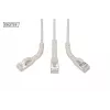 DIGITUS CAT 6A F/FTP leņķveida RJ-45 komutācijas kabelis, varš, 0,3 m, pelēks, 10 gab. iepakojumā