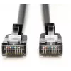 DIGITUS CAT 6A F-FTP Plāns Ielāpu Kabelis, 1 m, Melns, 10-Paka
