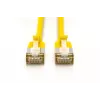 DIGITUS CAT 6A F-FTP plānais ielāpu kabelis, 3 m, dzeltens, 10 gab. iepakojums, LSZH, 10G Ethernet, RJ45