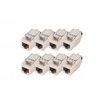 DIGITUS CAT 8.1 Keystone modulis, ekranēts, bezinstrumentu terminācija - 8 gab.