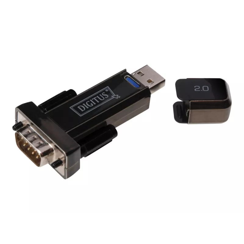 DIGITUS DA-70156 USB 2.0 uz RS232 seriālais adapteris, 1,5 m, melns
