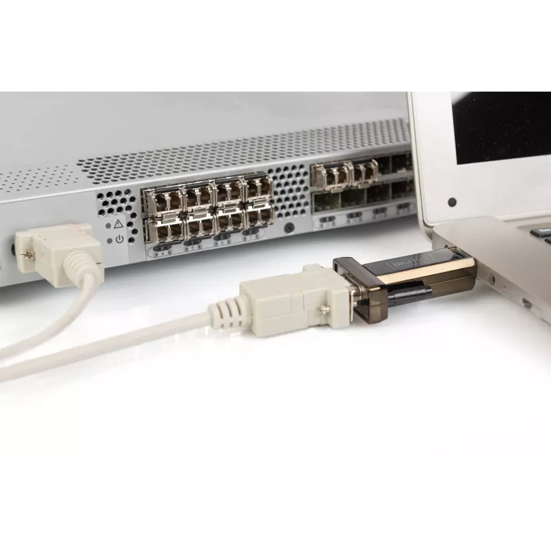 DIGITUS DA-70156 USB 2.0 uz RS232 seriālais adapteris, 1,5 m, melns