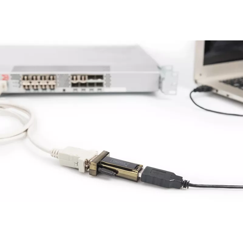 DIGITUS DA-70156 USB 2.0 uz RS232 seriālais adapteris, 1,5 m, melns