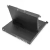 DIGITUS Modular 19 collu HD LCD KVM konsole ar 8 portu HDMI KVM slēdzi, skārienpaliktni, vācu tastatūras izkārtojumu