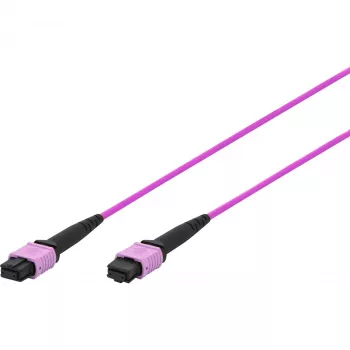 DIGITUS OM4 MPO uz MPO 12 šķiedru savienojuma kabelis, 2m, A metode, violets DK-2566-02/4
