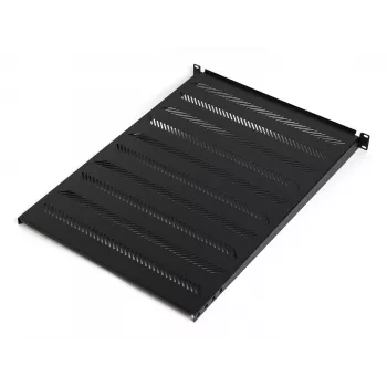 DIGITUS TN-19-550-1U-BK 19 inch Fiksēts plaukts skapim, 1U, 550 mm dziļš, 25 kg slodze, melns