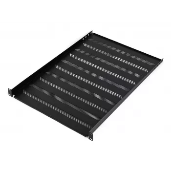 DIGITUS TN-19-550-1U-BK 19 inch Fiksēts plaukts skapim, 1U, 550 mm dziļš, 25 kg slodze, melns