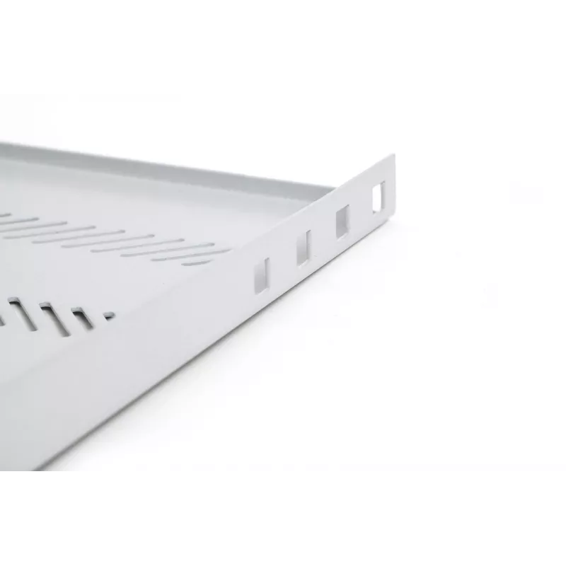 Digitus TN-19-650-1U-GY 19 collu fiksēts statīva plaukts 1U, 650 mm dziļš, pelēks, 25 kg slodze
