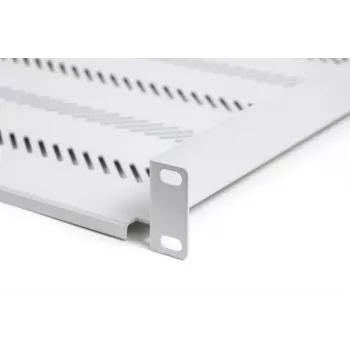 Digitus TN-19-650-1U-GY 19 collu fiksēts statīva plaukts 1U, 650 mm dziļš, pelēks, 25 kg slodze